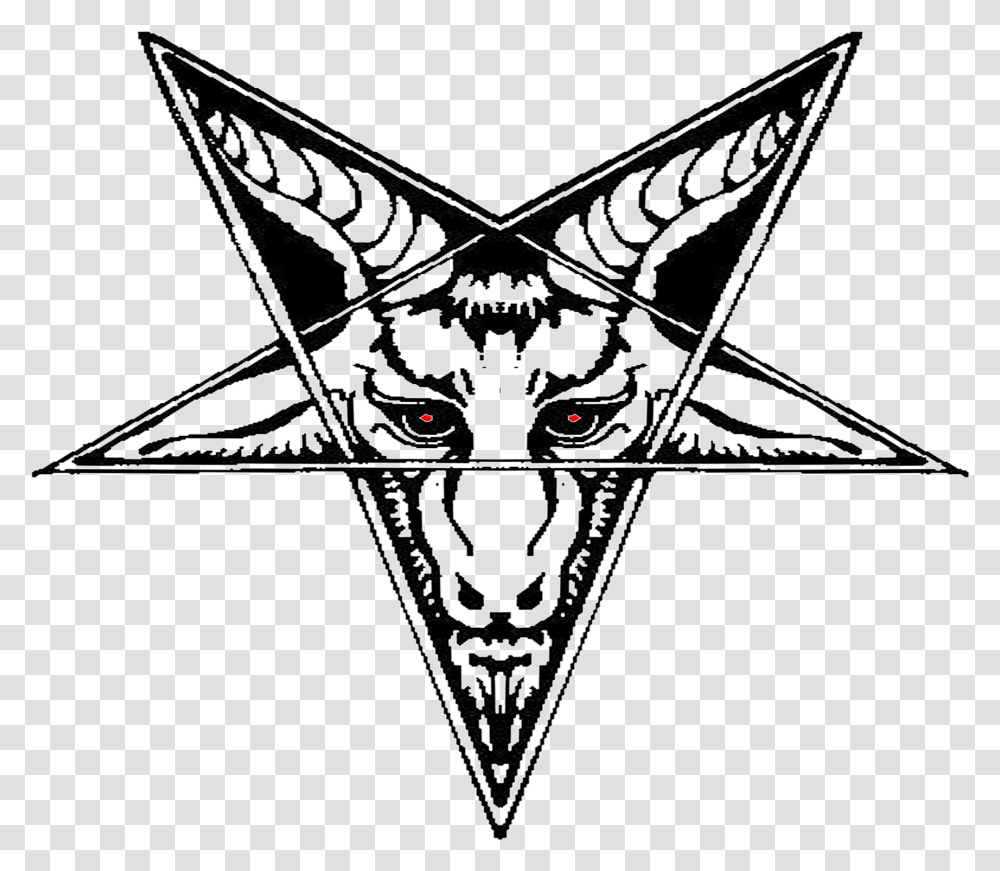 Goat Head Satan, Star Symbol, Cross Transparent Png