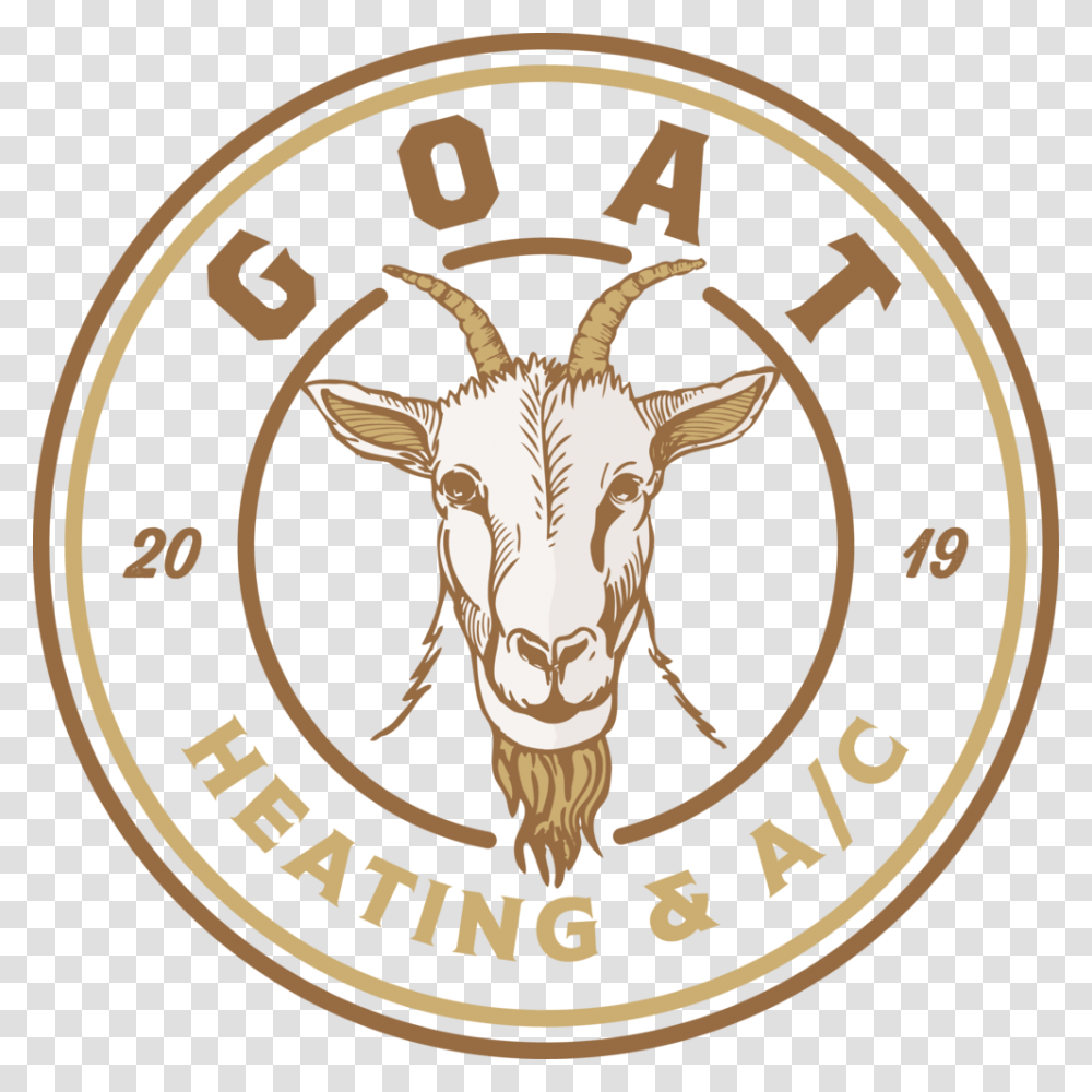 Goat Heating Amp Ac Logo Horn, Emblem, Antelope, Wildlife Transparent Png