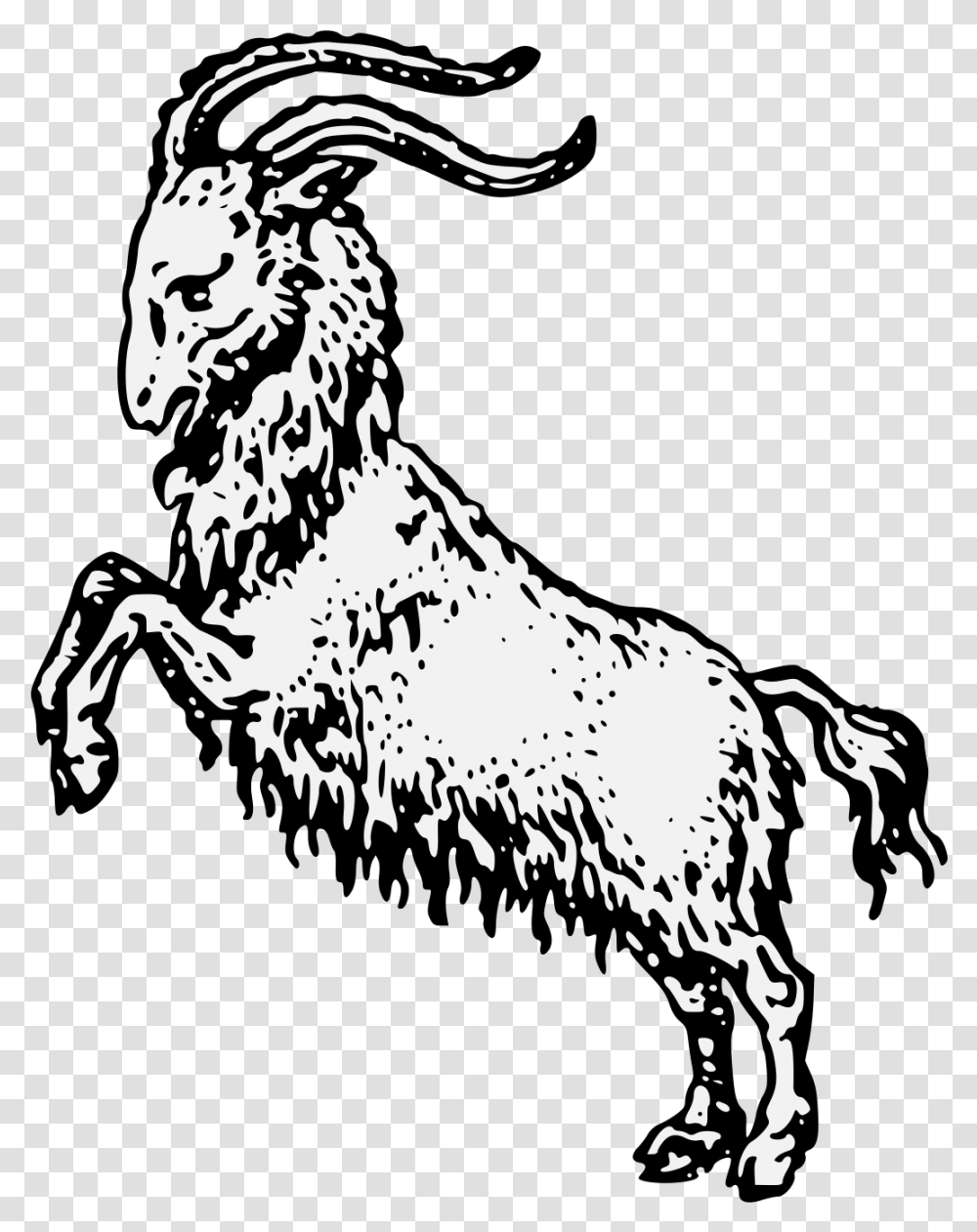 Goat Heraldry, Mammal, Animal, Stencil, Silhouette Transparent Png