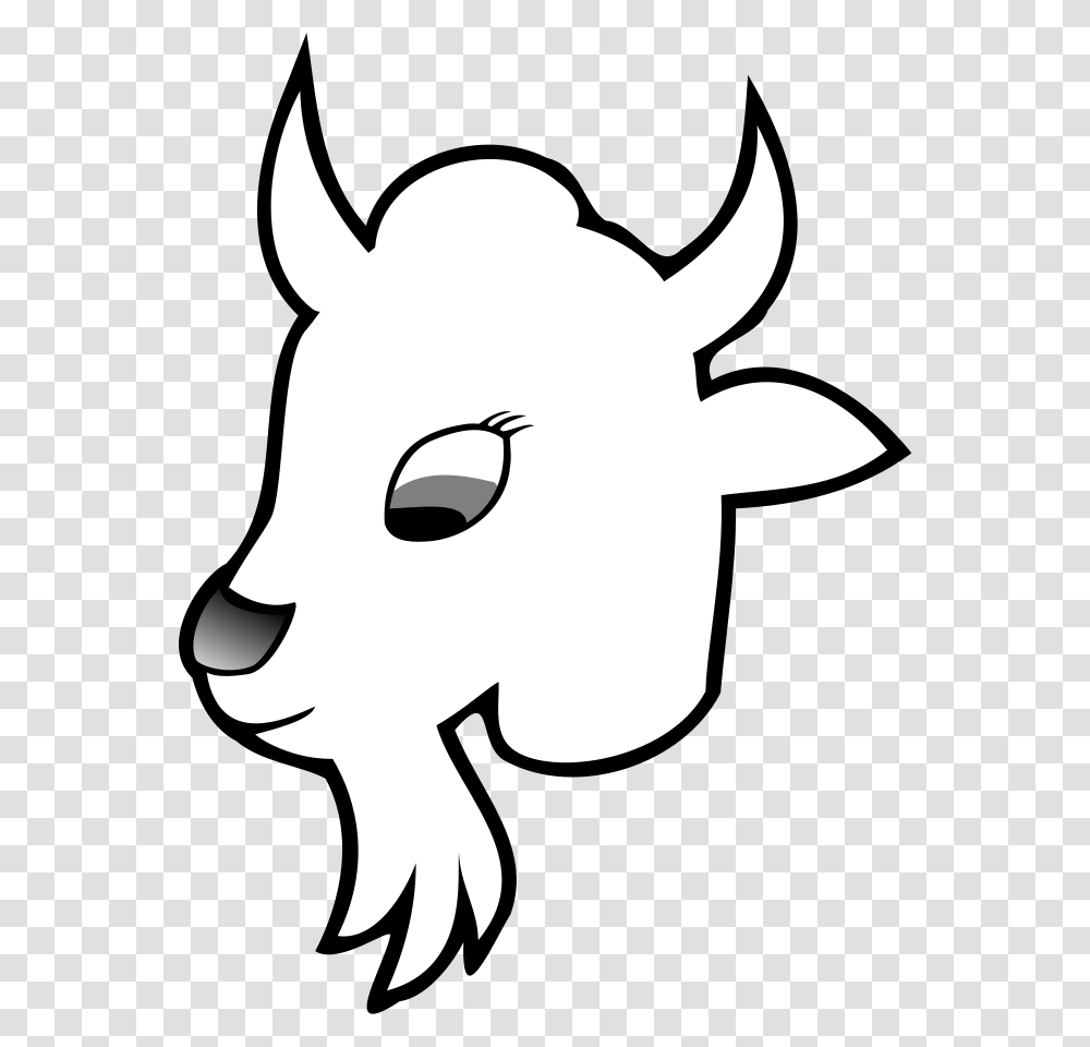 Goat Line Art Clipart For Web, Stencil, Animal, Mammal, Silhouette Transparent Png