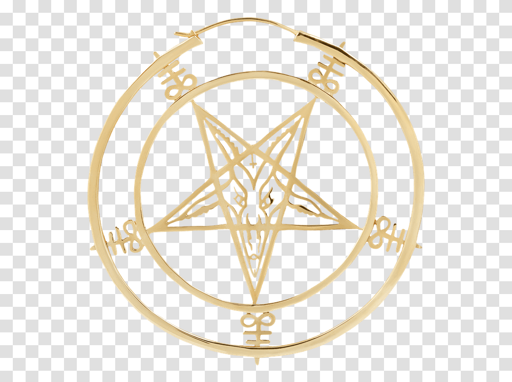 Goat Of Mendes Pentacle, Star Symbol, Emblem, Logo Transparent Png