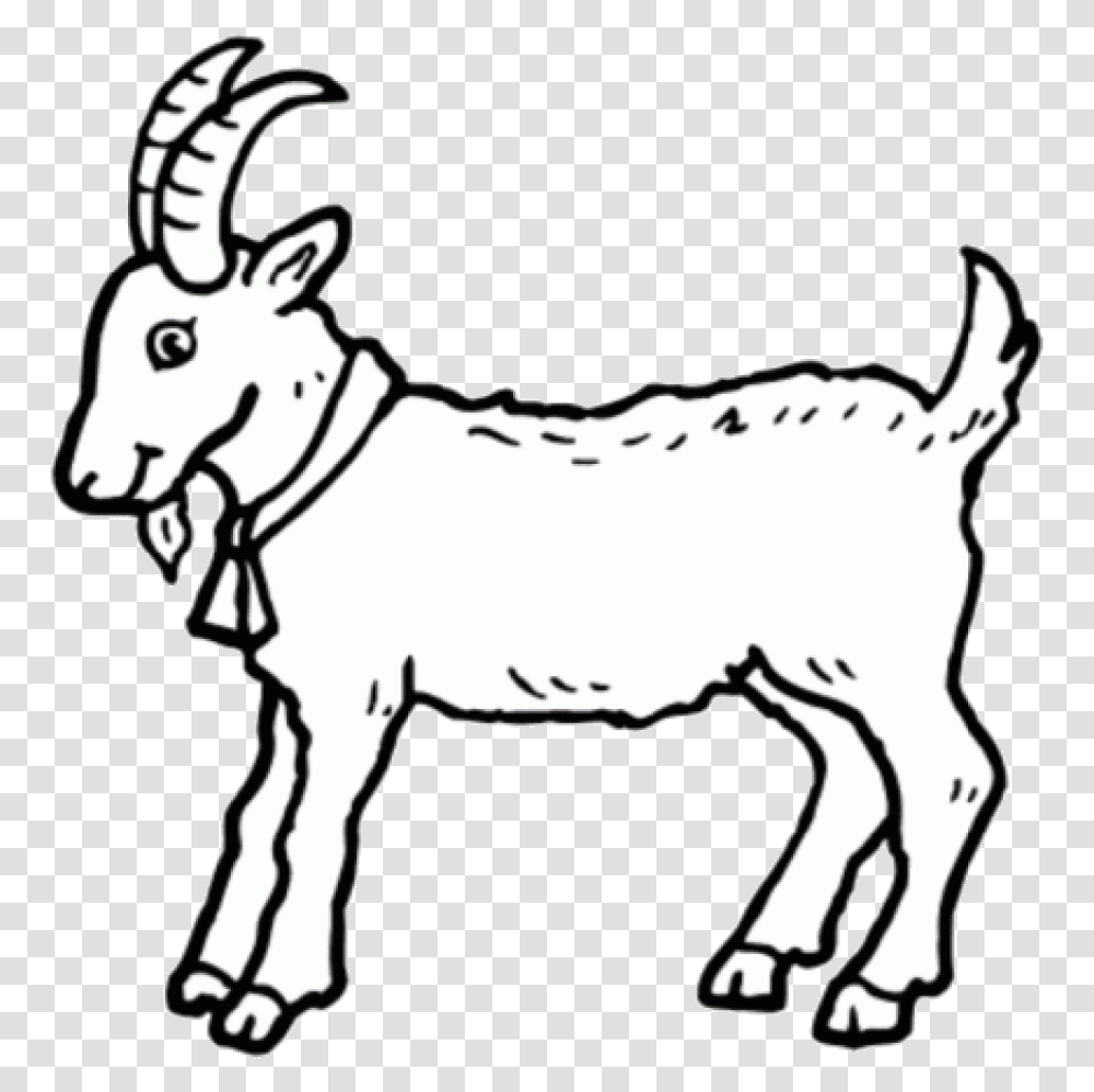 Goat Permalink To Ideas Clipart Black And White For Goatblack And White Clipart, Mammal, Animal, Mountain Goat, Wildlife Transparent Png