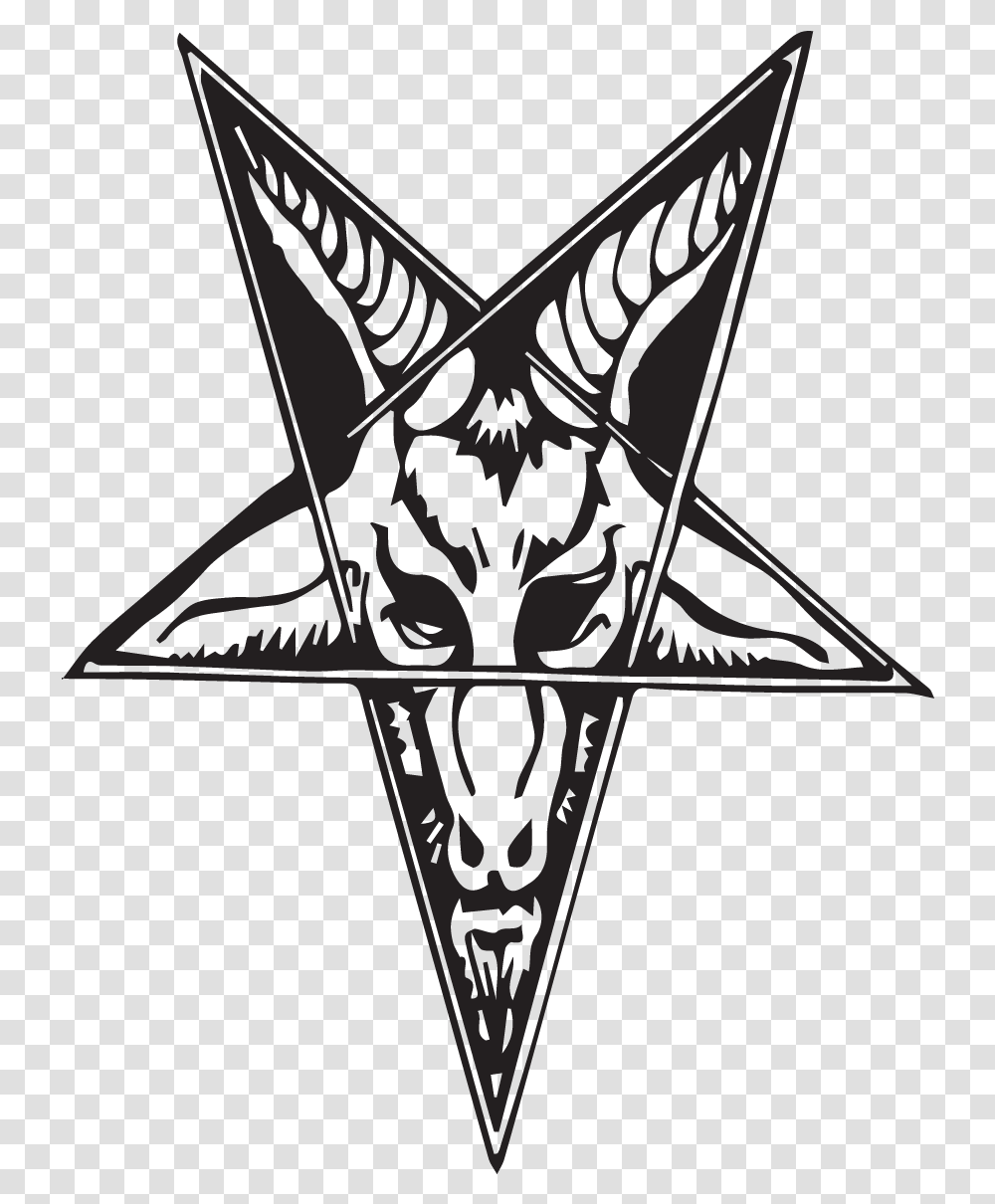 Goat Sign Of Devil, Star Symbol, Cross, Silhouette Transparent Png