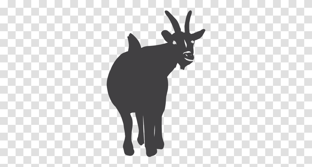 Goat Tail Hoof Horn Silhouette Animal Figure, Statue, Sculpture, Art, Mammal Transparent Png