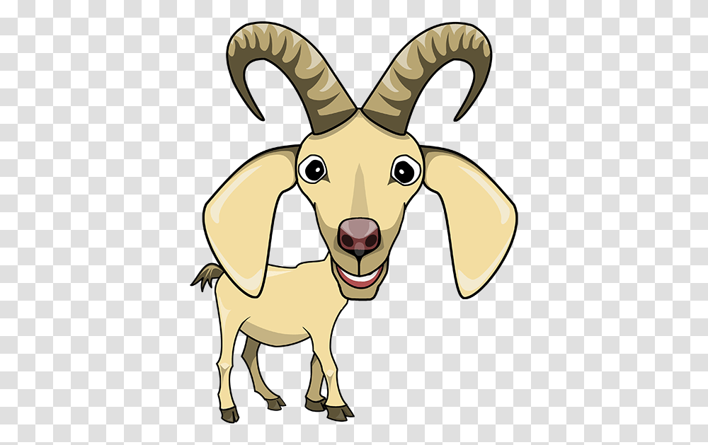 Goat With Curly Horns, Mammal, Animal, Wildlife, Antelope Transparent Png