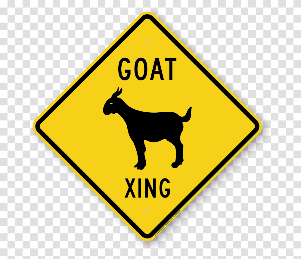 Goat Xing Symbol Sign Ordered Easily Delivered Quickly Sku K, Road Sign, Dog, Pet, Canine Transparent Png