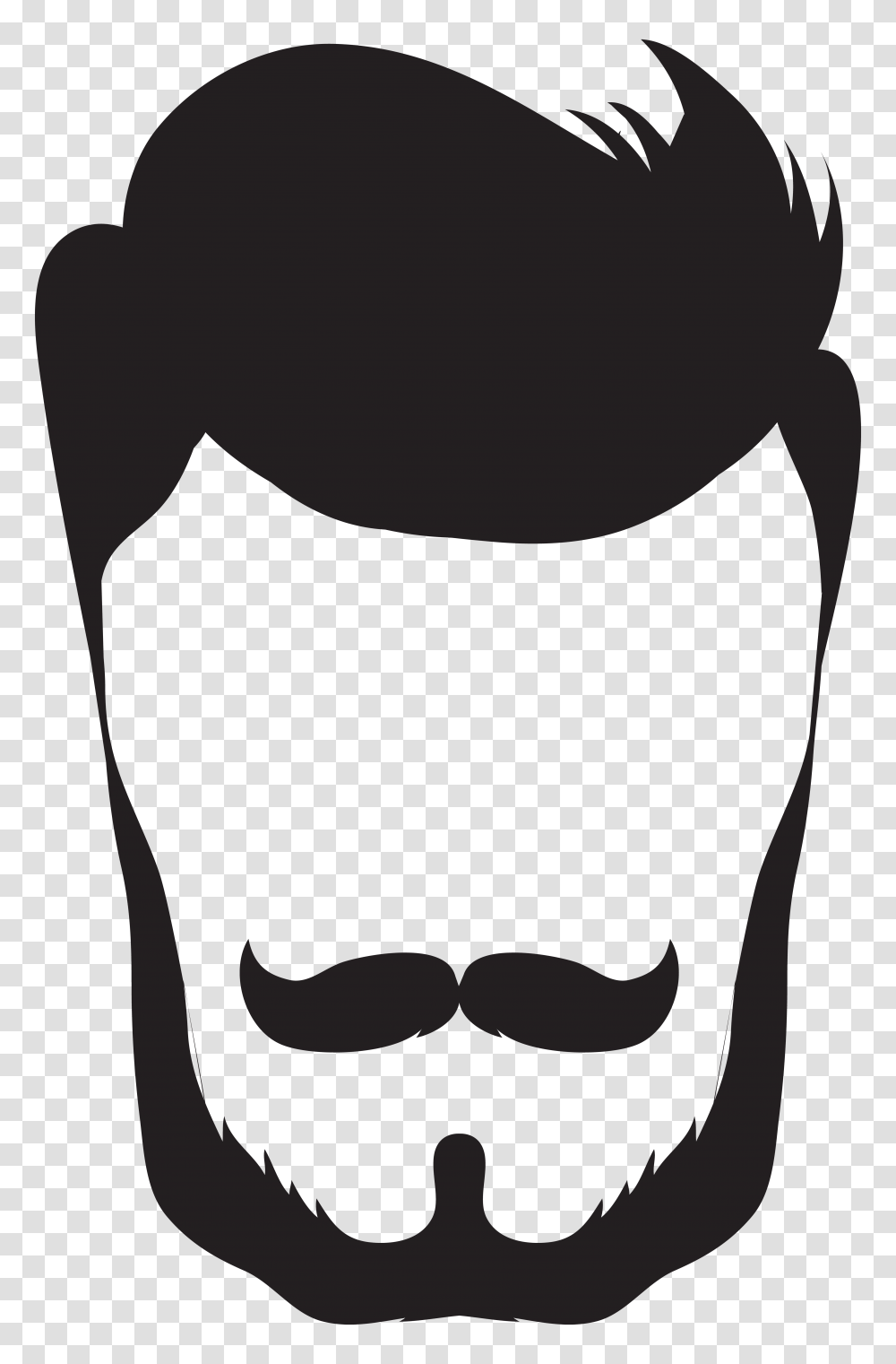 Goatee Drawing Simple Clipart Black And Beard And Hair Clipart, Logo, Symbol, Trademark, Text Transparent Png