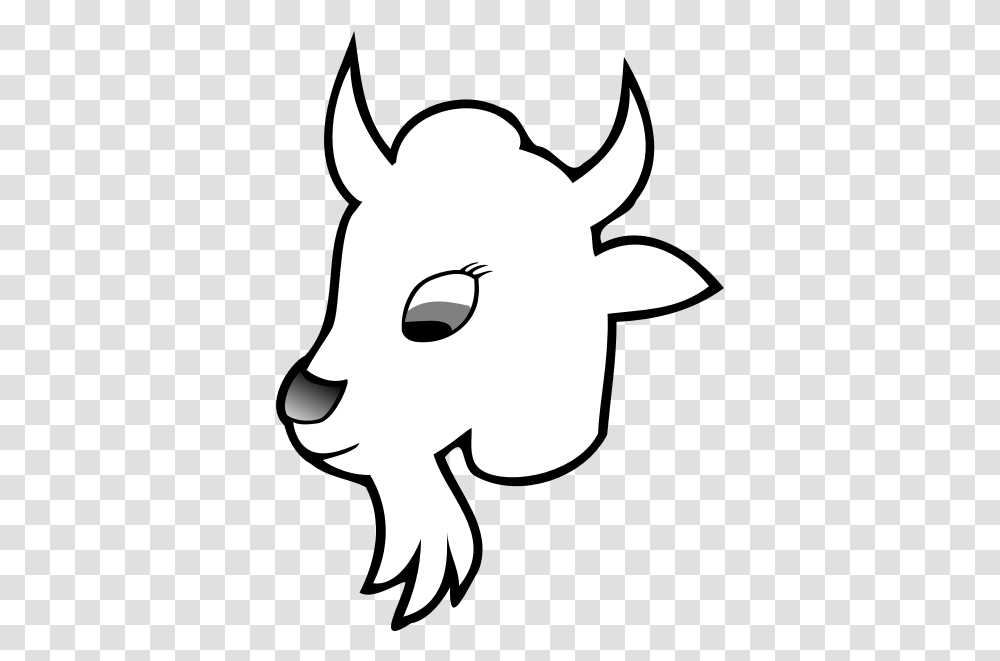 Goats Head Clipart Black And White Goat Animated, Stencil, Silhouette, Mammal, Animal Transparent Png