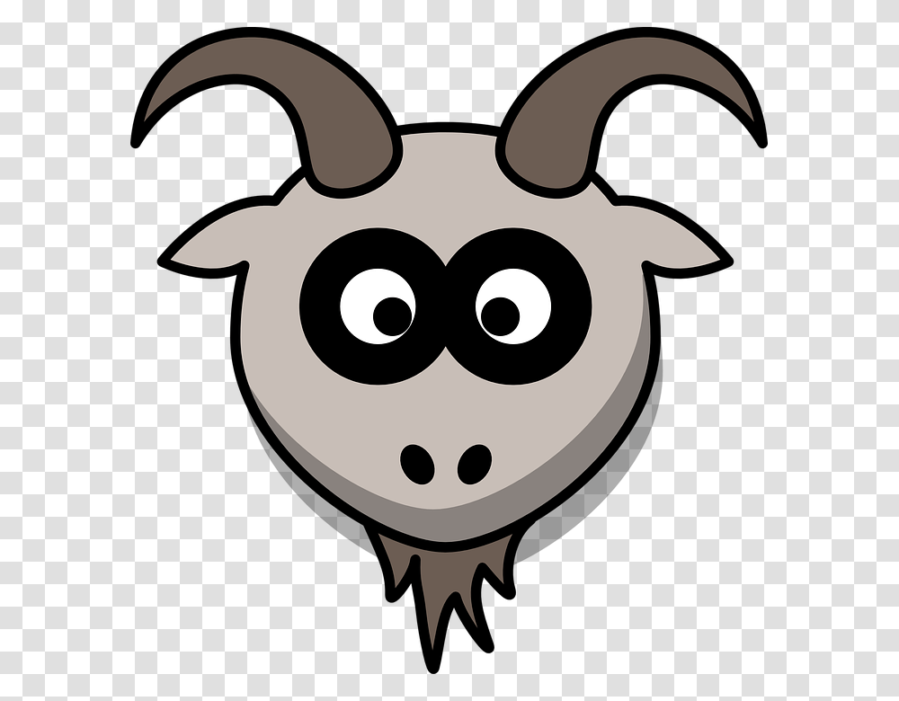 Goats Head Clipart Black And White, Mammal, Animal, Stencil, Sheep Transparent Png