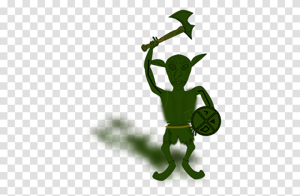 Goblin Character Clip Art, Green, Plant, Axe, Alien Transparent Png