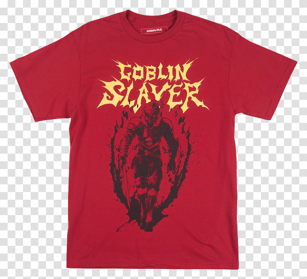 Goblin Slayer Red Tee Active Shirt, Clothing, Apparel, T-Shirt, Sleeve Transparent Png