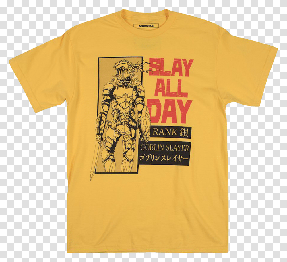 Goblin Slayer Yellow Tee Goblin Slayer Shirt, Clothing, Apparel, T-Shirt Transparent Png