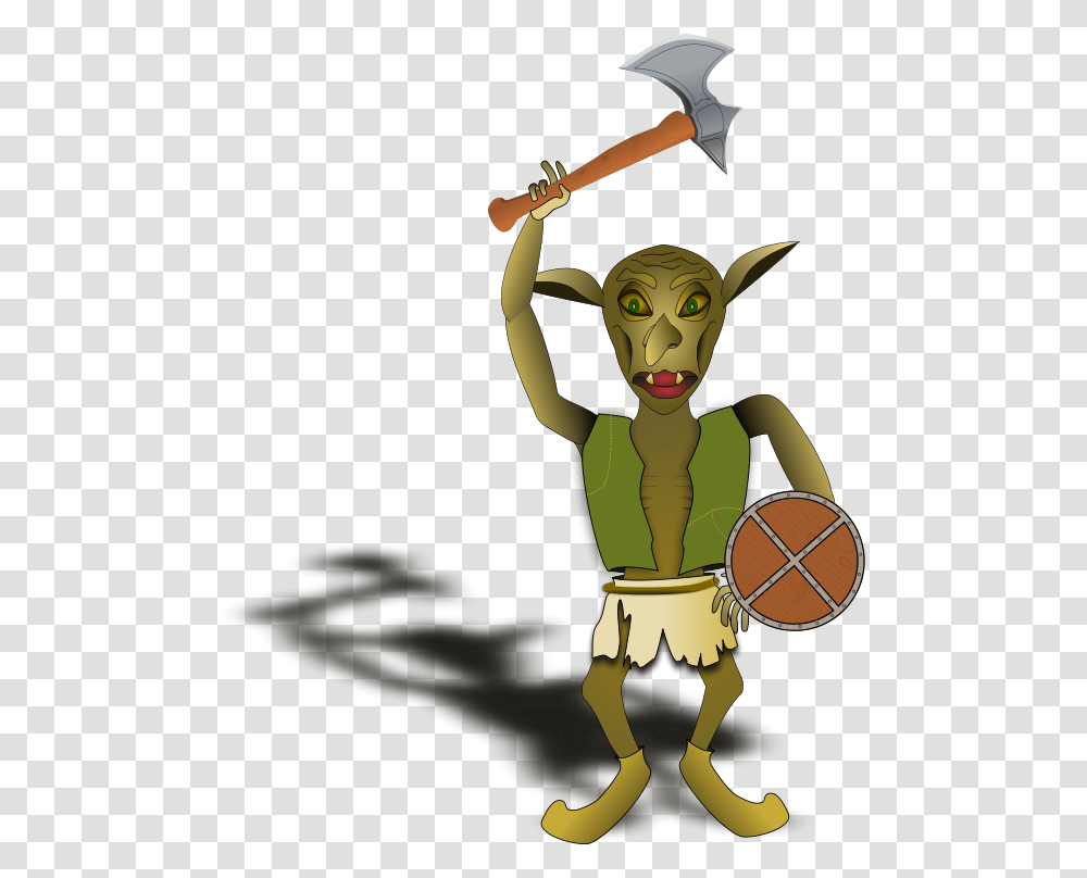 Goblin Warrior Svg Clip Arts Anao Verde, Axe, Tool, Costume, Person Transparent Png