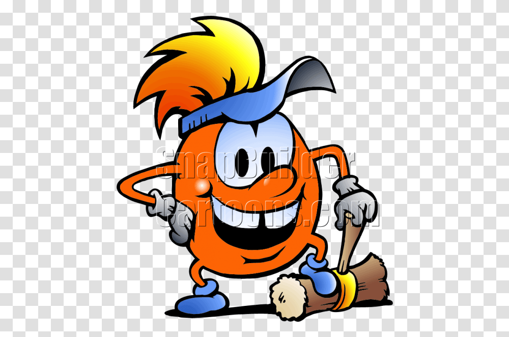 Gobling Worker With Wood Hammer Illustration, Pac Man, Pillow Transparent Png