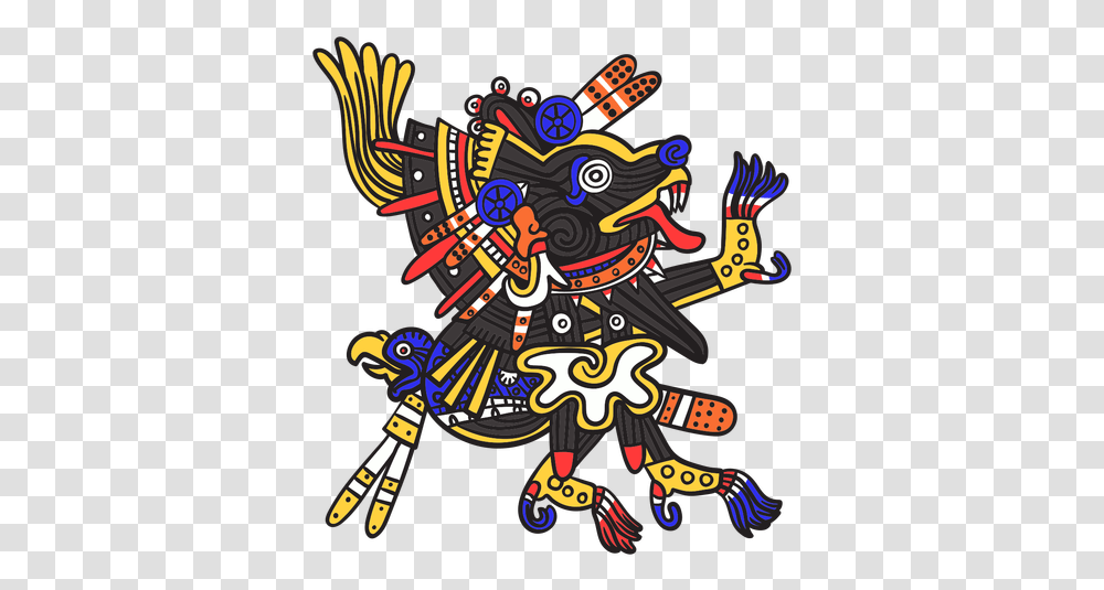 God Aztec Color Xolotl Xolotl, Art, Graphics, Symbol, Doodle Transparent Png