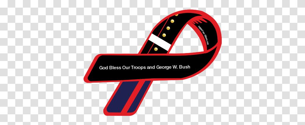 God Bless Our Troops And George W Bush Custom Ribbon, Text, Plant, Vegetable, Food Transparent Png