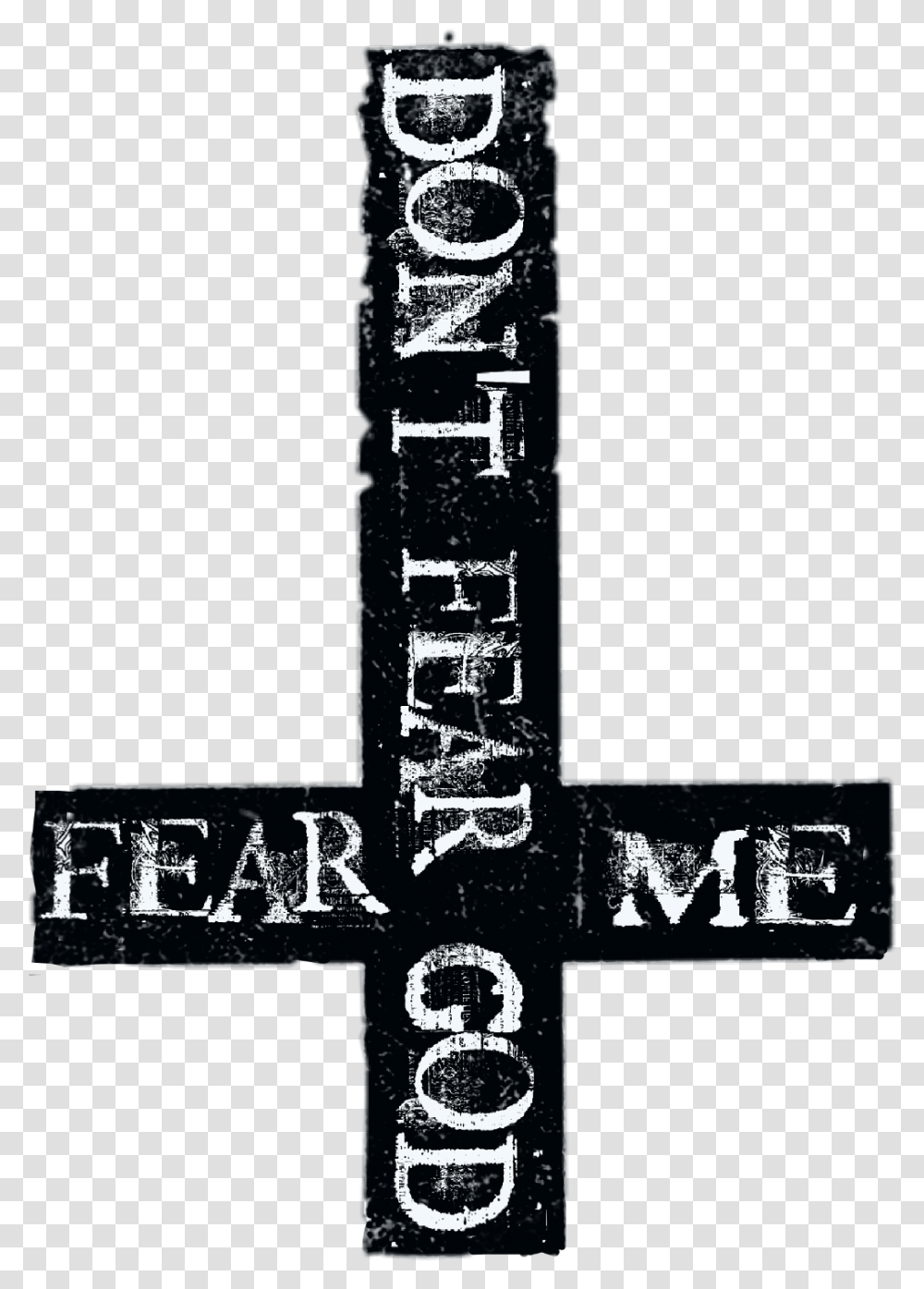 God Fear Cross Mayhem3 666 Cross, Alphabet, Number Transparent Png