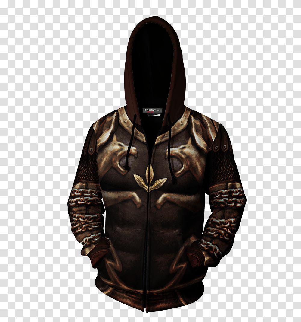 God Of War 2 Kratos Armor Cosplay Zip Up Hoodie Jacket Harry Potter Tri Wizard Hoodie, Clothing, Apparel, Coat, Leather Jacket Transparent Png