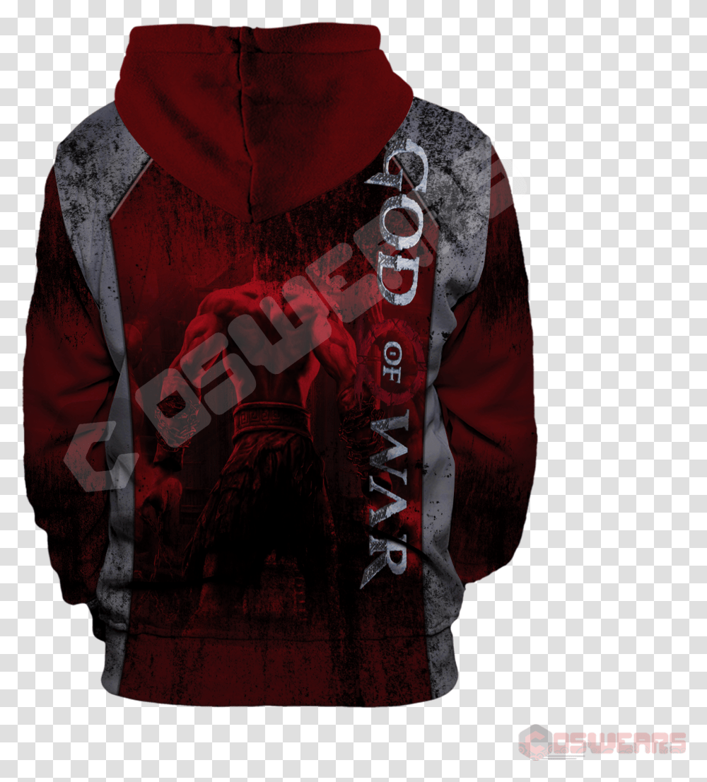 God Of War Logo Pullover Hoodie Hooded, Clothing, Apparel, Sweatshirt, Sweater Transparent Png