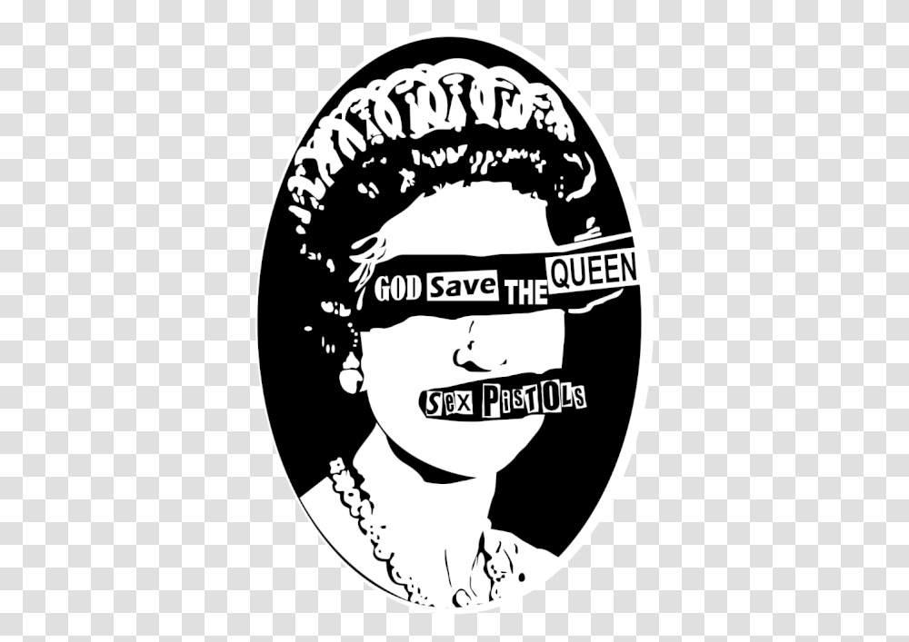 God Save The Queen Showroom God Save The Queen Sexpistols, Label, Text, Poster, Advertisement Transparent Png