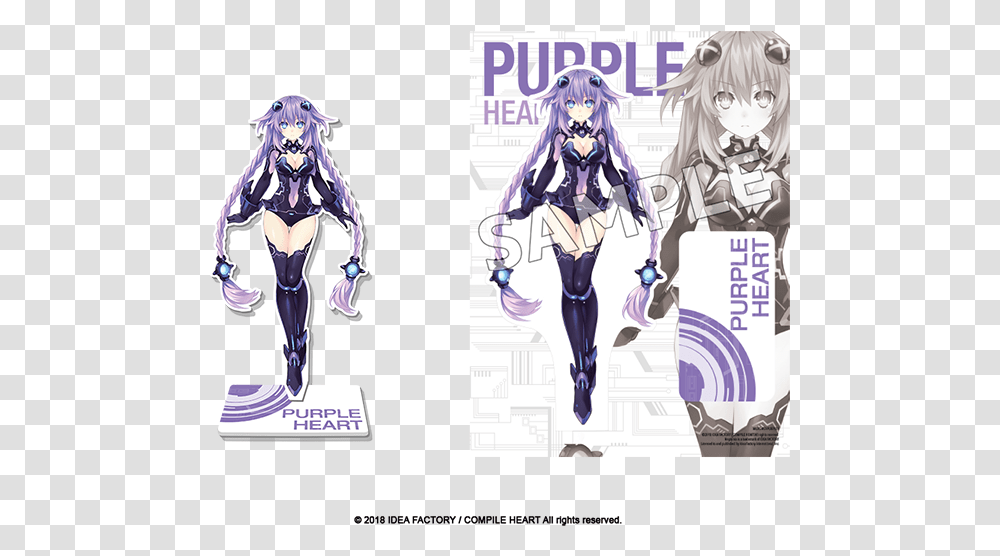 Goddess Acrylic Standee Purple Heart Fictional Character, Comics, Book, Manga, Person Transparent Png