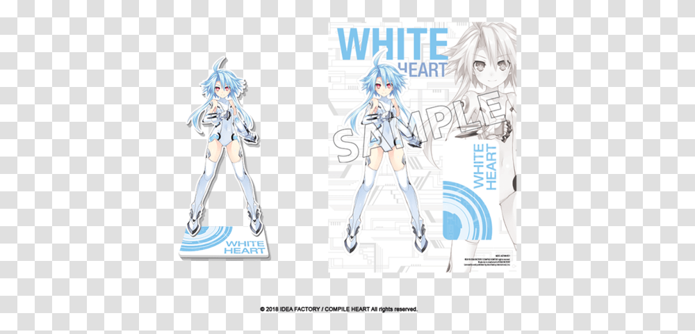 Goddess Acrylic Standee White Heart Cartoon, Comics, Book, Manga, Person Transparent Png
