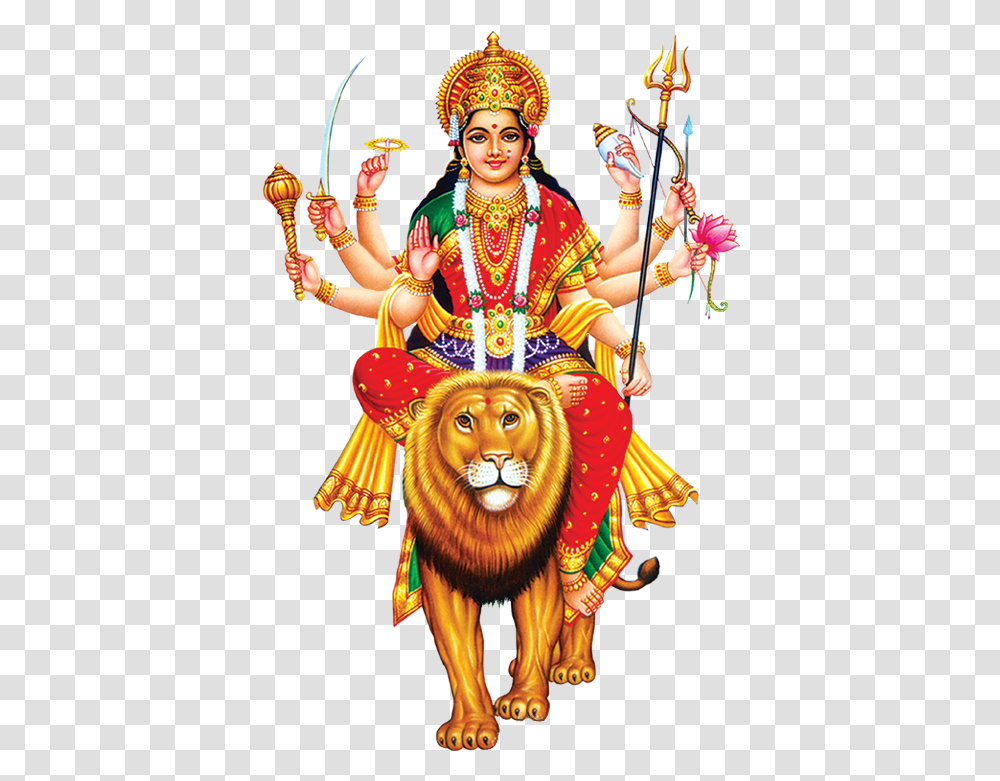 Goddess Durga Maa Images, Person, Crowd, Carnival, Festival Transparent Png