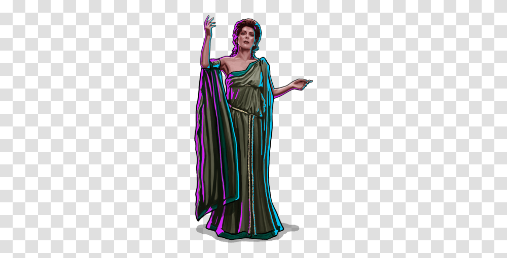 Goddess Of Empathy Troi, Person, Fashion, Cloak Transparent Png