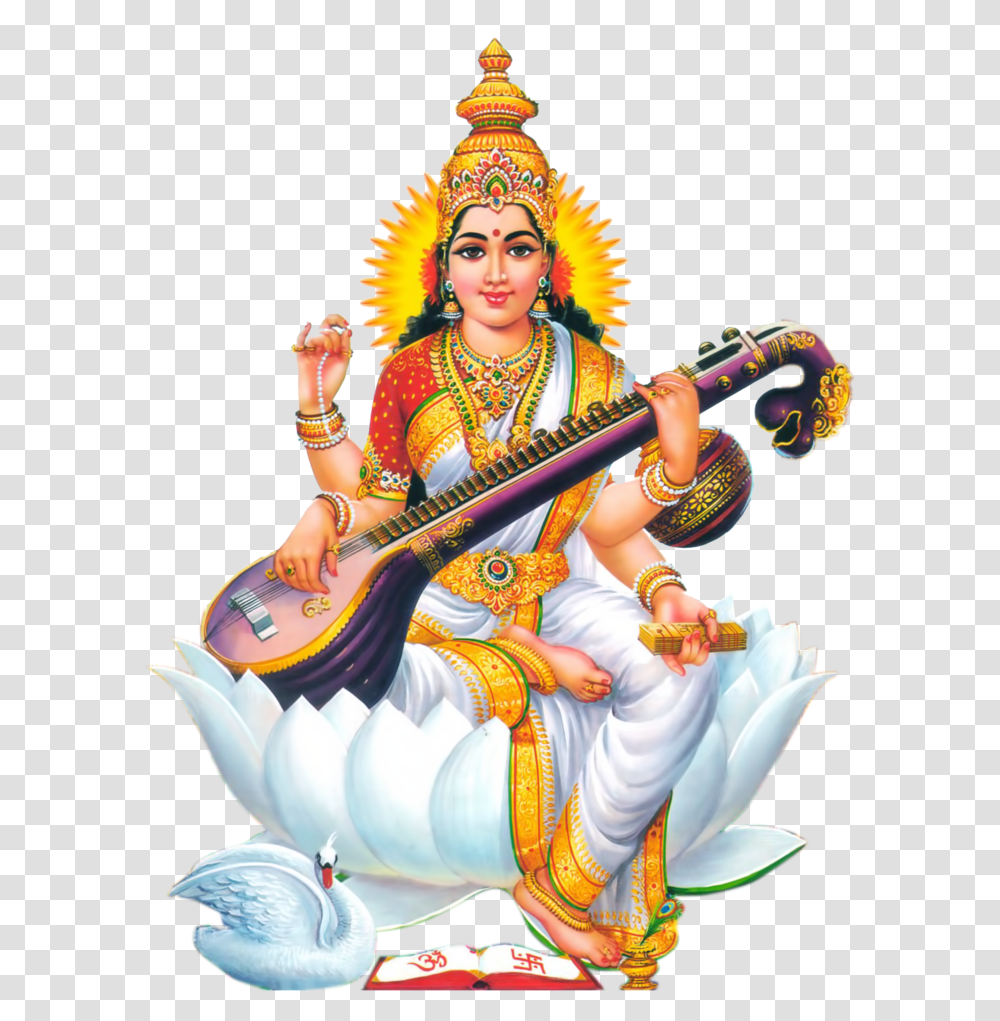 Goddess Saraswati Free Hd Millennium Park, Guitar, Leisure Activities, Musical Instrument, Person Transparent Png