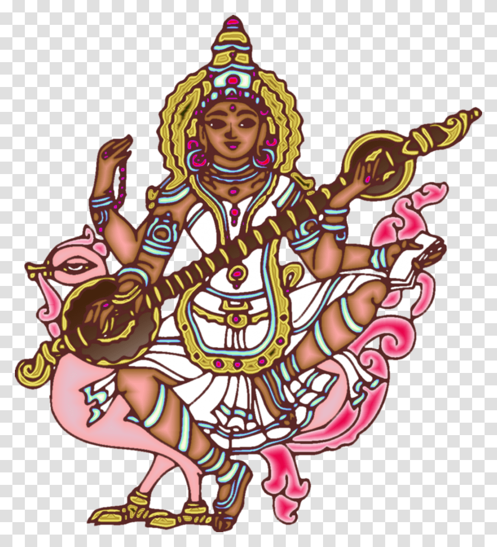 Goddess Saraswati Goddess Saraswati, Architecture, Building, Person, Emblem Transparent Png
