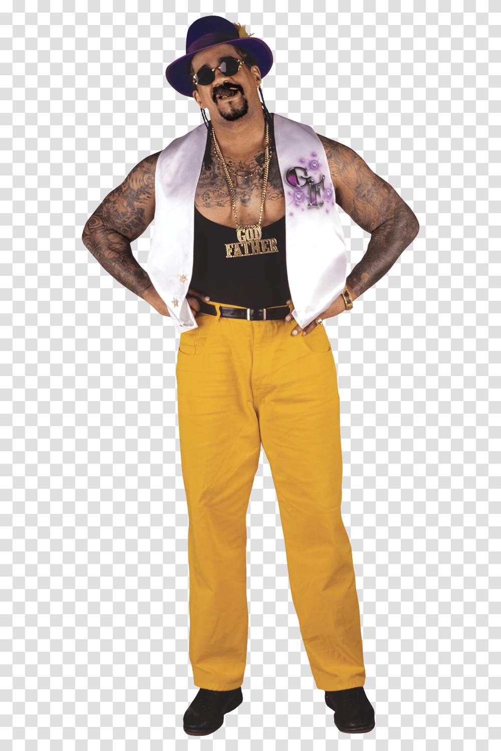 Godfather Wwe Costume, Skin, Person, Clothing, Sunglasses Transparent Png