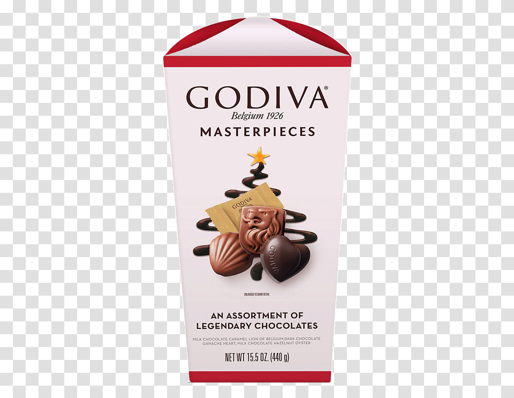 Godiva Masterpieces Chocolate Box, Fudge, Dessert, Food, Hat Transparent Png