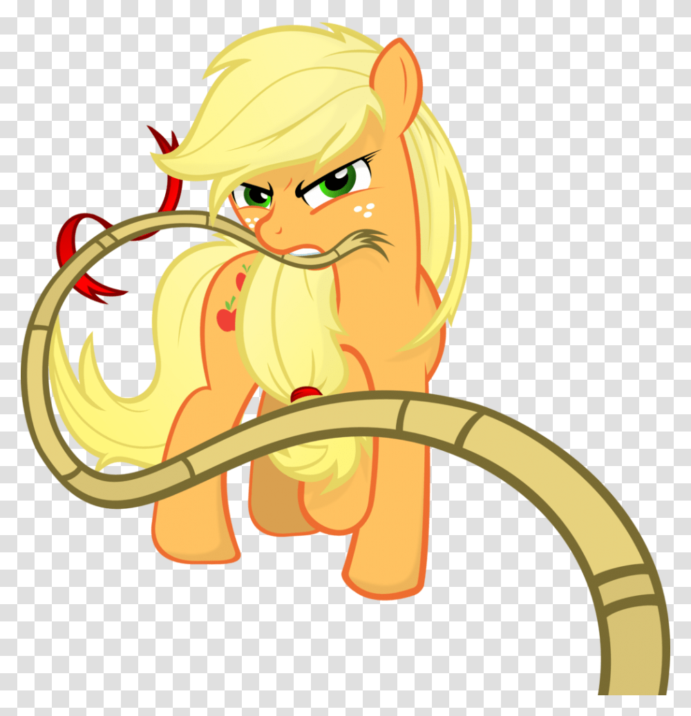Godoffury Loose Hair Mouth Hold Rope Safe Serious Mlp Applejack Rope, Whip, Label, Hula Transparent Png