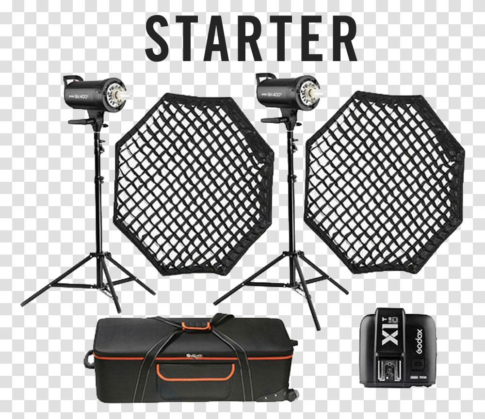 Godox Starter 800w 2x Sk400ii Studio Flash Lighting Kit Godox, Luggage, Shopping Cart, Electronics, Drum Transparent Png