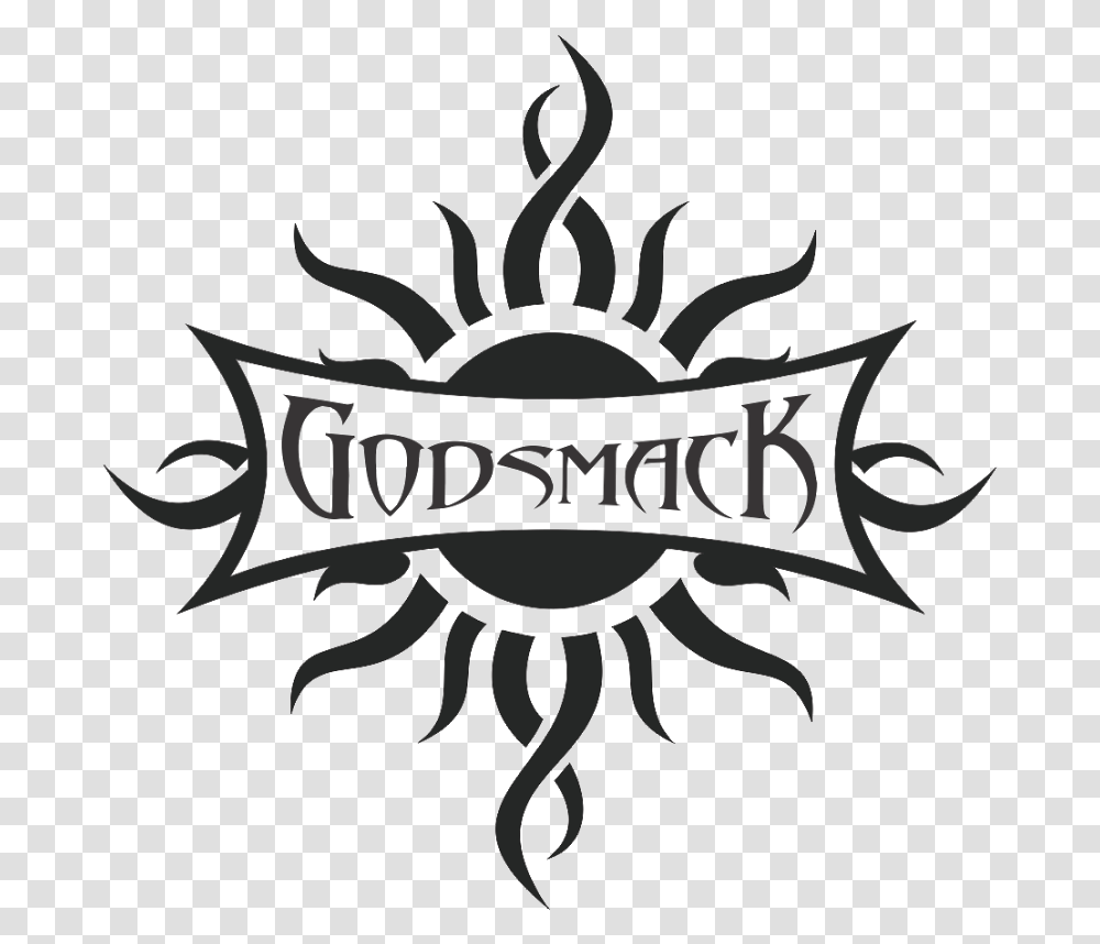 Godsmack Sun Logo Godsmack Logo, Emblem, Label Transparent Png