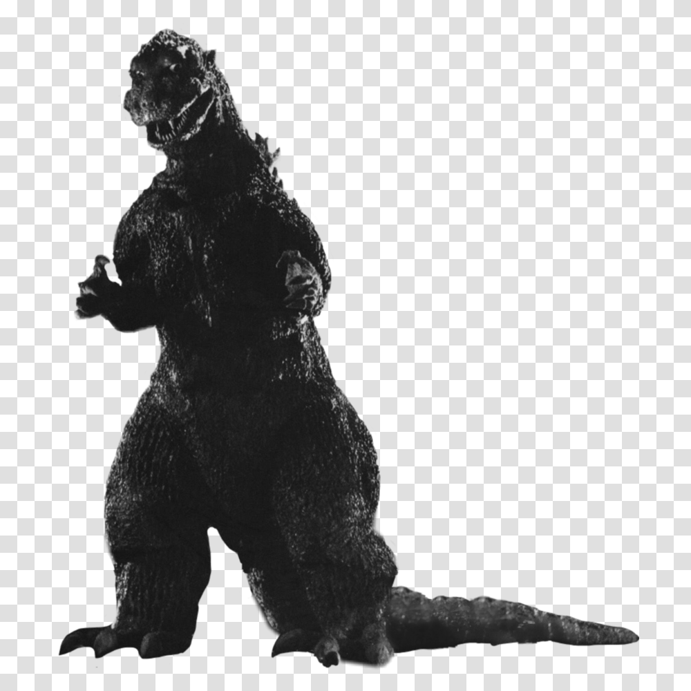 Godzilla 1954 No Background, Silhouette, Person, Animal, Mammal Transparent Png