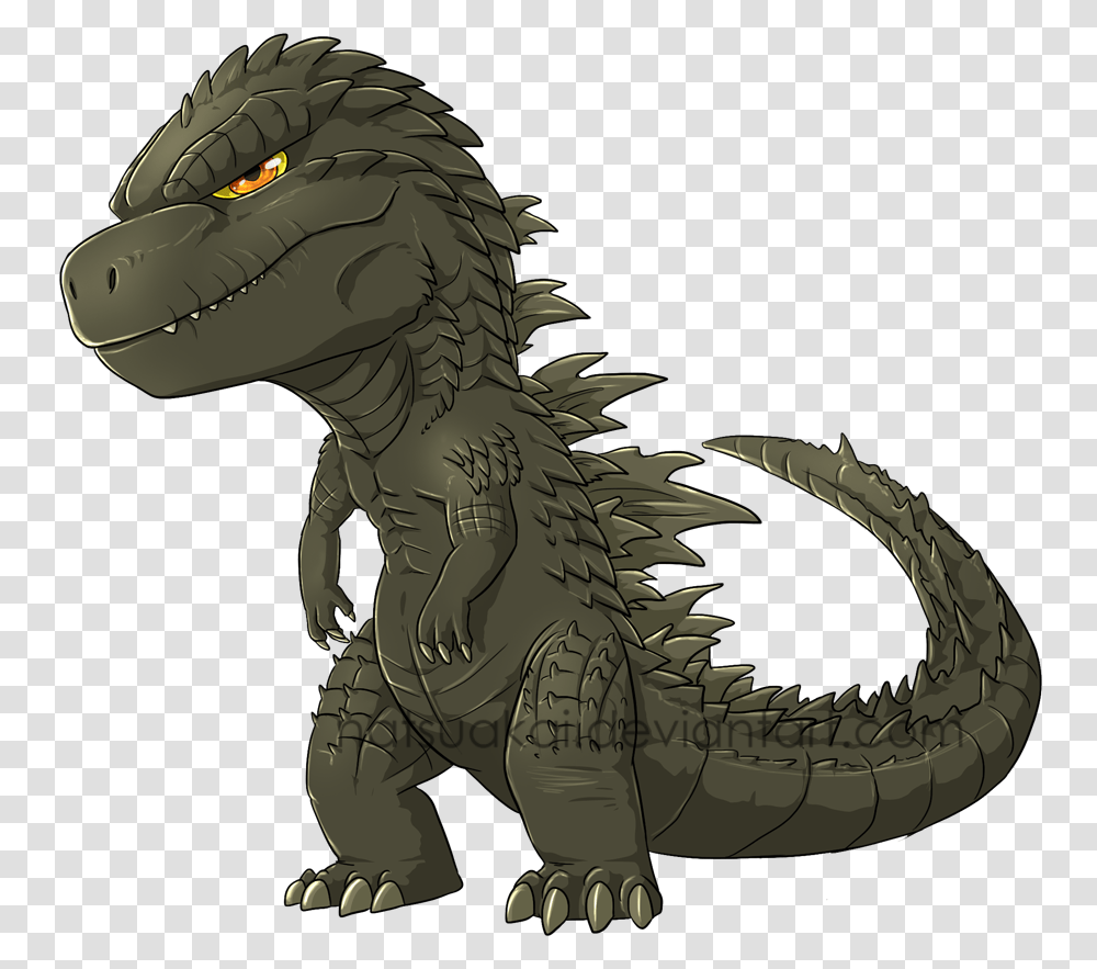 Godzilla 2014 Chibi, Dinosaur, Reptile, Animal, T-Rex Transparent Png