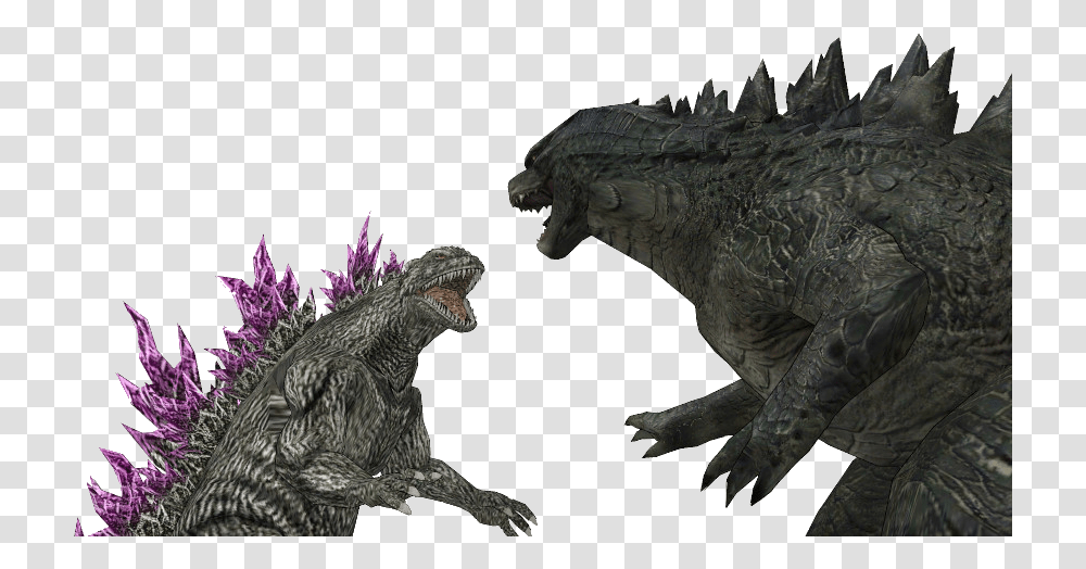 Godzilla 2014 Vs Godzilla 2000 By Sonichedgehog2 Godzilla 2014 And Godzilla 2000 Size, Dragon, Dinosaur, Reptile, Animal Transparent Png