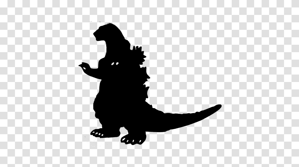 Godzilla Clip Art Look, Silhouette, Person, Human, Animal Transparent Png