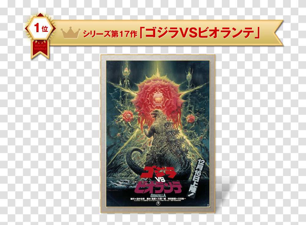 Godzilla Vs Biollante Poster, Advertisement, Flyer, Paper Transparent Png
