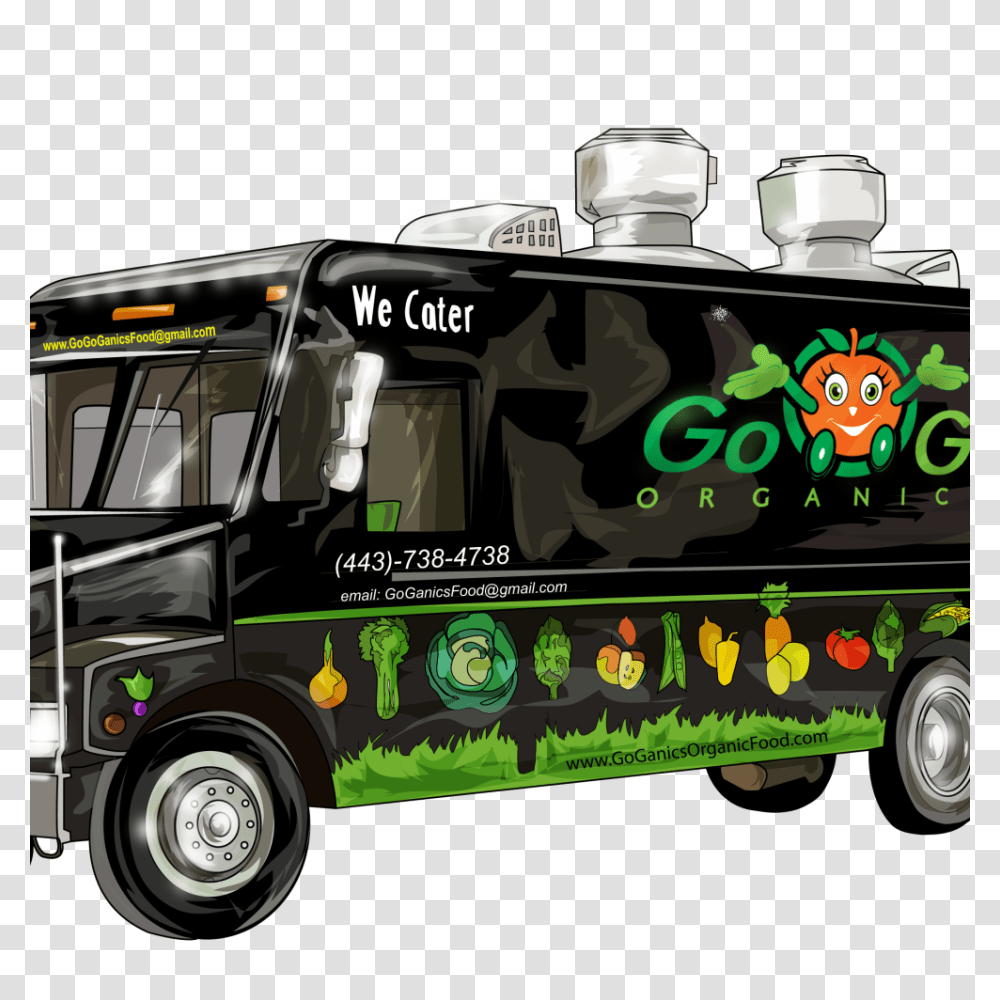 Goganics Organic Food Truck, Fire Truck, Vehicle, Transportation, Bus Transparent Png