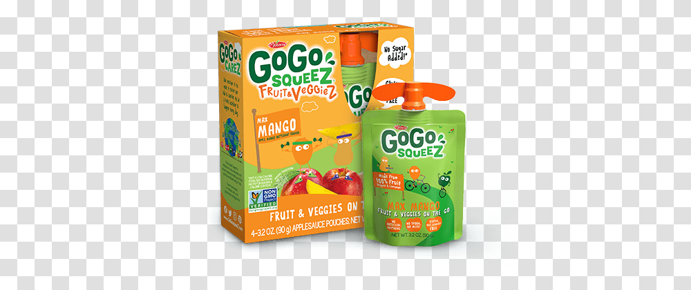 Gogo Squeez Max Mango Fruit & Veggiez Fruit & Vegetable Gogo Squeez Apple Banana, Bottle, Bowl, Plant, Food Transparent Png