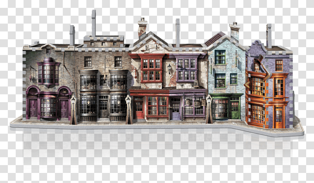 Going Through A Brick Wall Or Using Floo Powder To Harry Potter 3d Puzzle Diagon Alley, Building, Housing, Window, Architecture Transparent Png