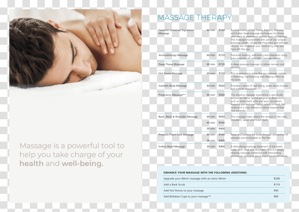 Going To Sleep Clipart Neck And Shoulder Massage Menu, Person, Human, Flyer, Poster Transparent Png