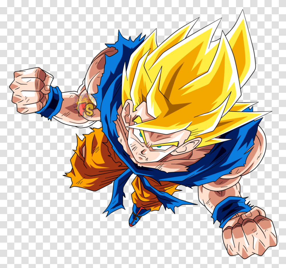 Goku All The Way Up To Ssj Vs Several Anime Characters Goku Ssj 1, Person, Human, Hand, Graphics Transparent Png