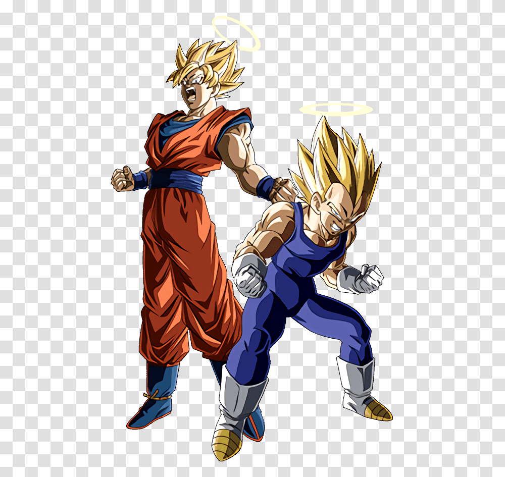 Goku And Vegeta Vegeta Buu Saga Ssj, Person, Human, Comics, Book Transparent Png