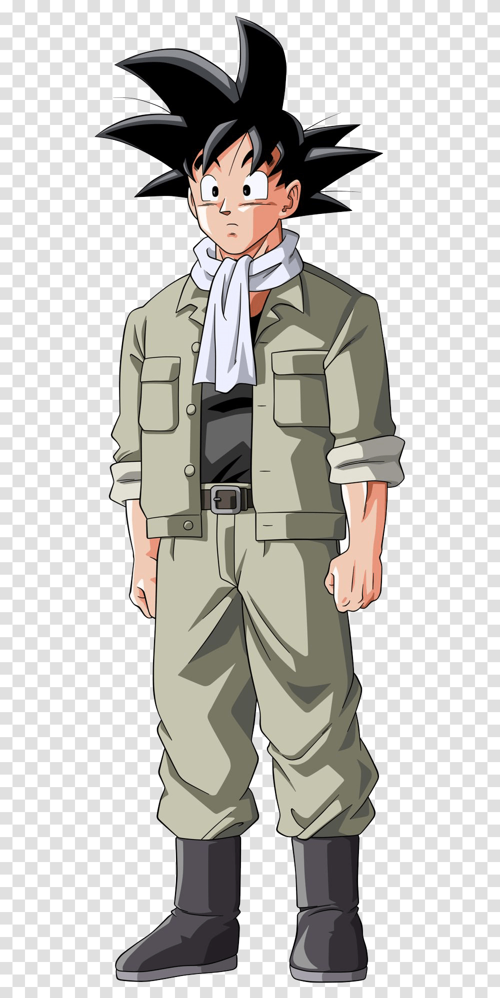 Goku Dbs Farmer Outfit, Coat, Overcoat, Military Transparent Png