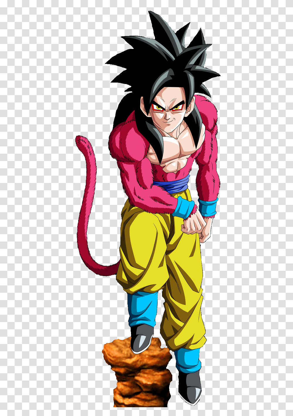 Goku E Puma Goku Super Saiyan 4, Comics, Book, Person, Human Transparent Png