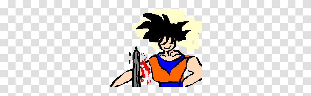 Goku Gets His Arm Chopped Off Smiles About It Drawing, Person, Face, Poster Transparent Png