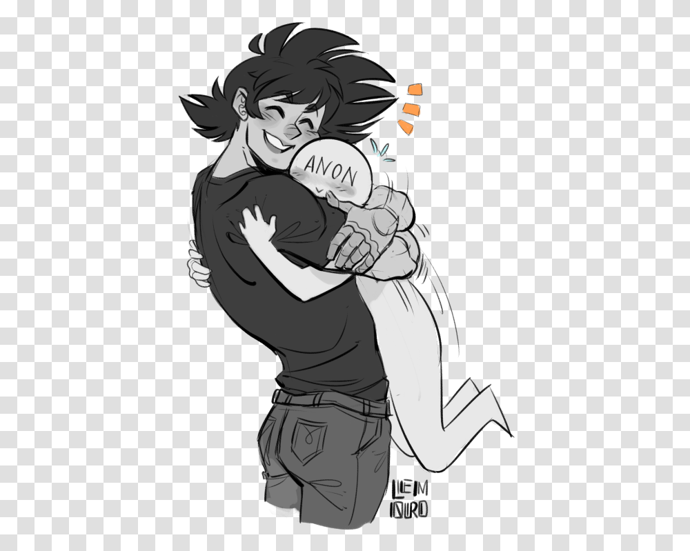 Goku Hug, Person, Human, Comics, Book Transparent Png